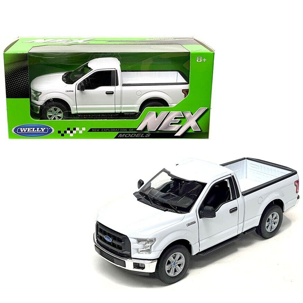 WELLY 2015 Ford F-150 Regular Cab White 1:24 Scale Diecast Model WELLY 2015 Ford F-150 Regular Cab White 1:24 Scale Diecast Model
