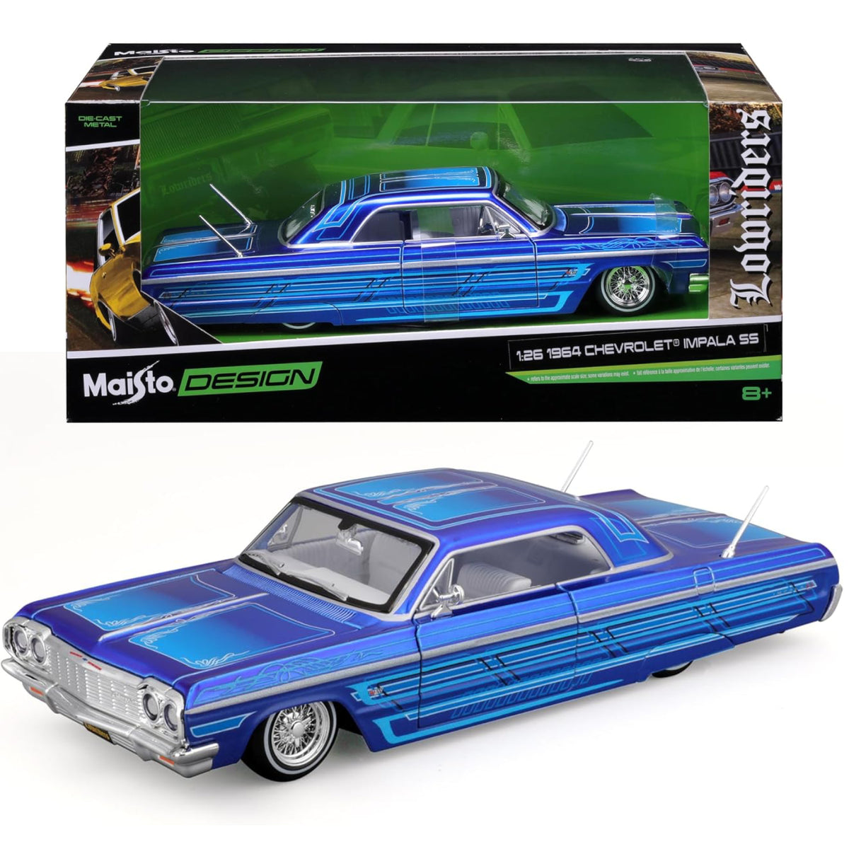 Maisto Design 1964 Chevrolet Impala SS Lowrider 1/26 Diecast Model