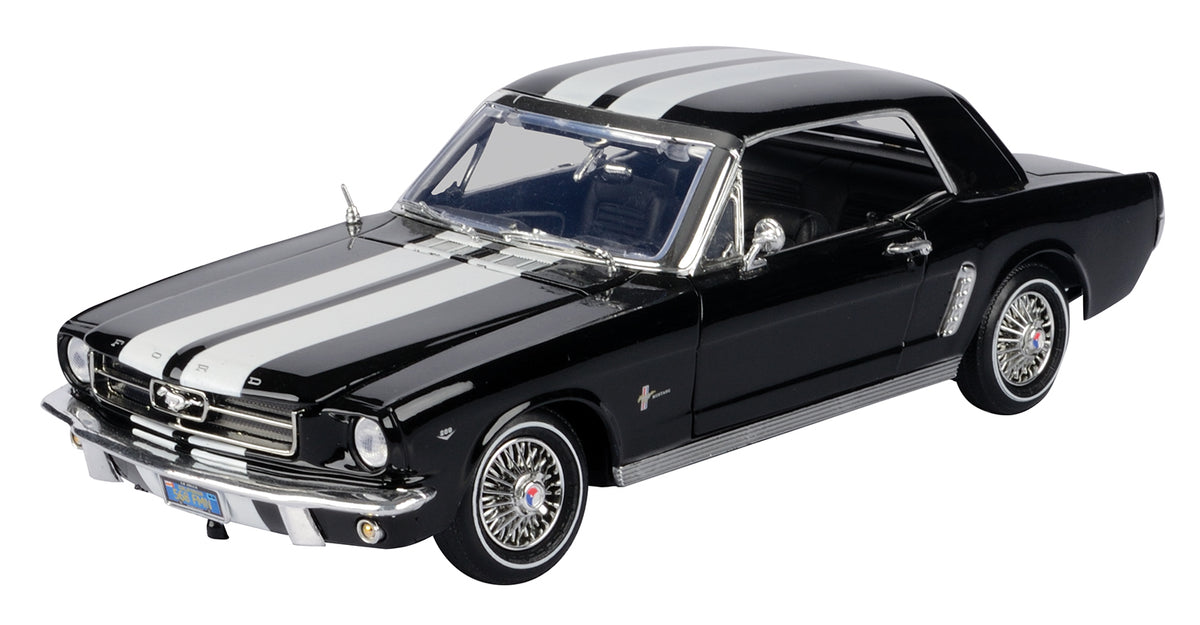 1964 1/2 Ford Mustang Hardtop Black 1/18 Diecast Car Model