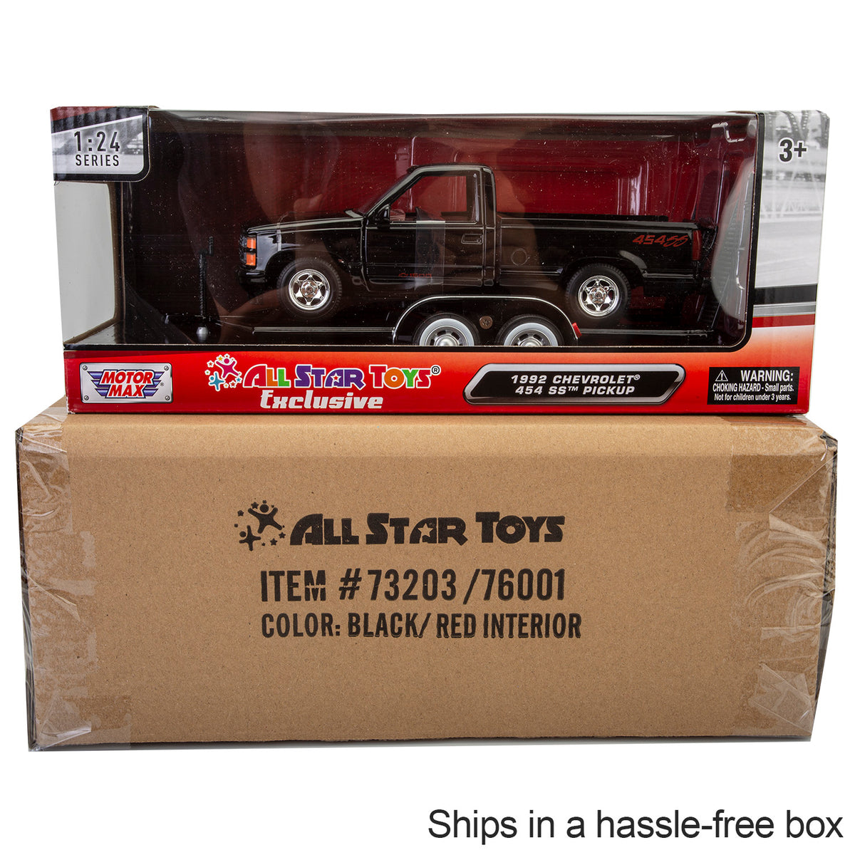 1992 Chevrolet C1500 454SS Black & Red Interior with Towing