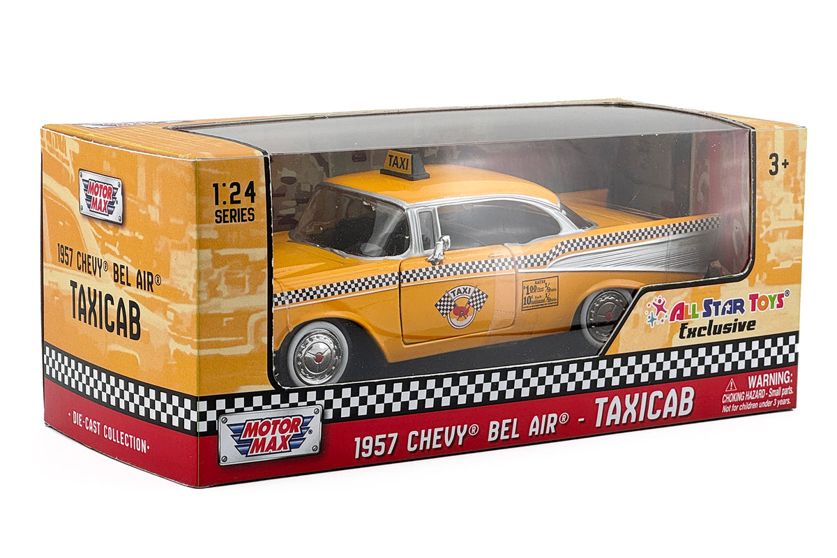 1957 Chevrolet Bel Air Classic Taxi 1:24 Diecast Model Car