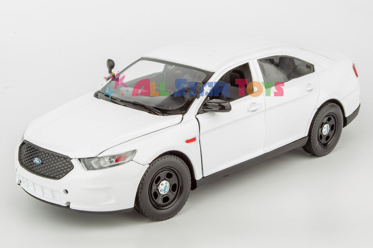 2013 FORD TAURUS POLICE CAR UNMARKED WHITE 1:24 DIECAST MODEL