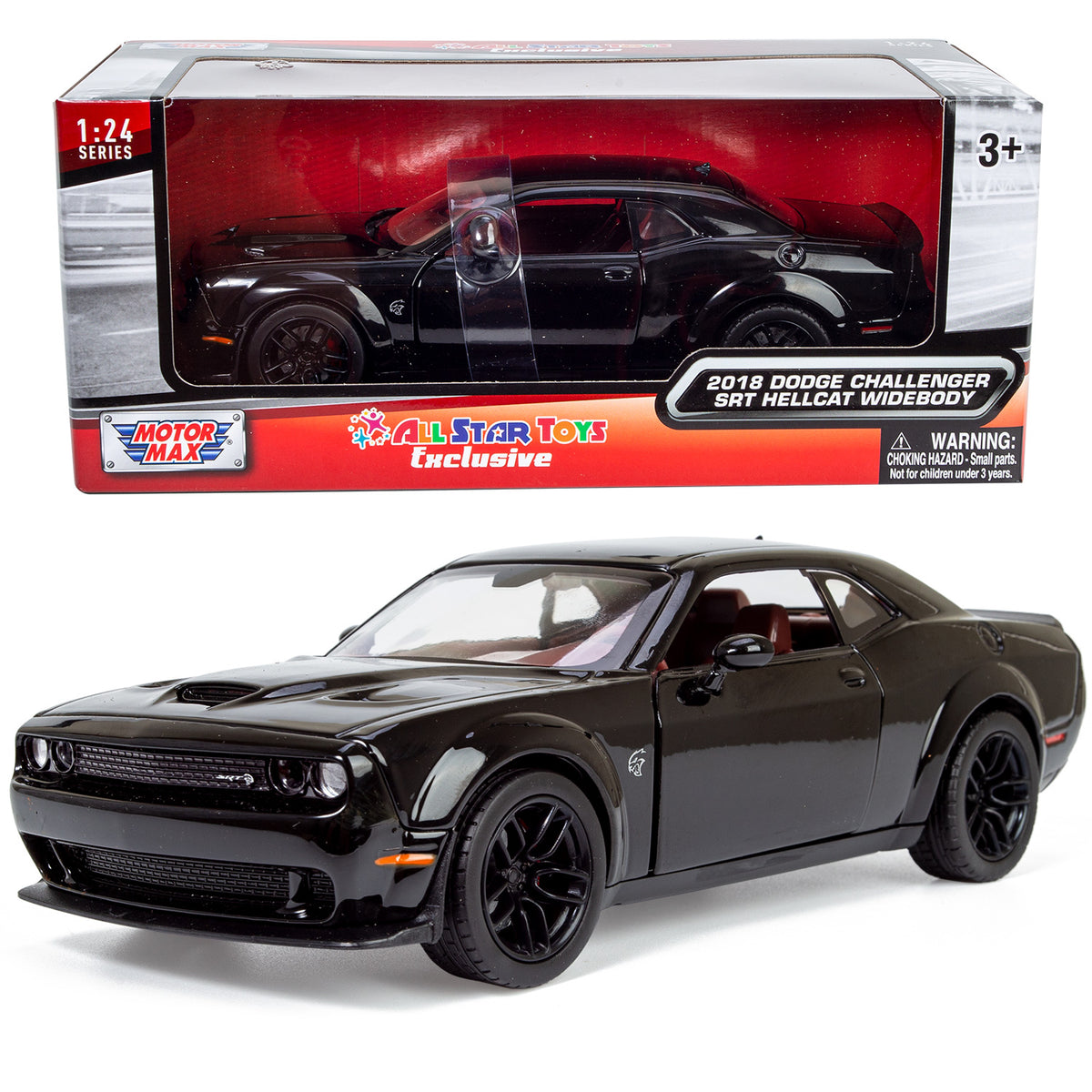 All Star Toys Exclusive 2018 Dodge Challenger SRT Hellcat Widebody Bla