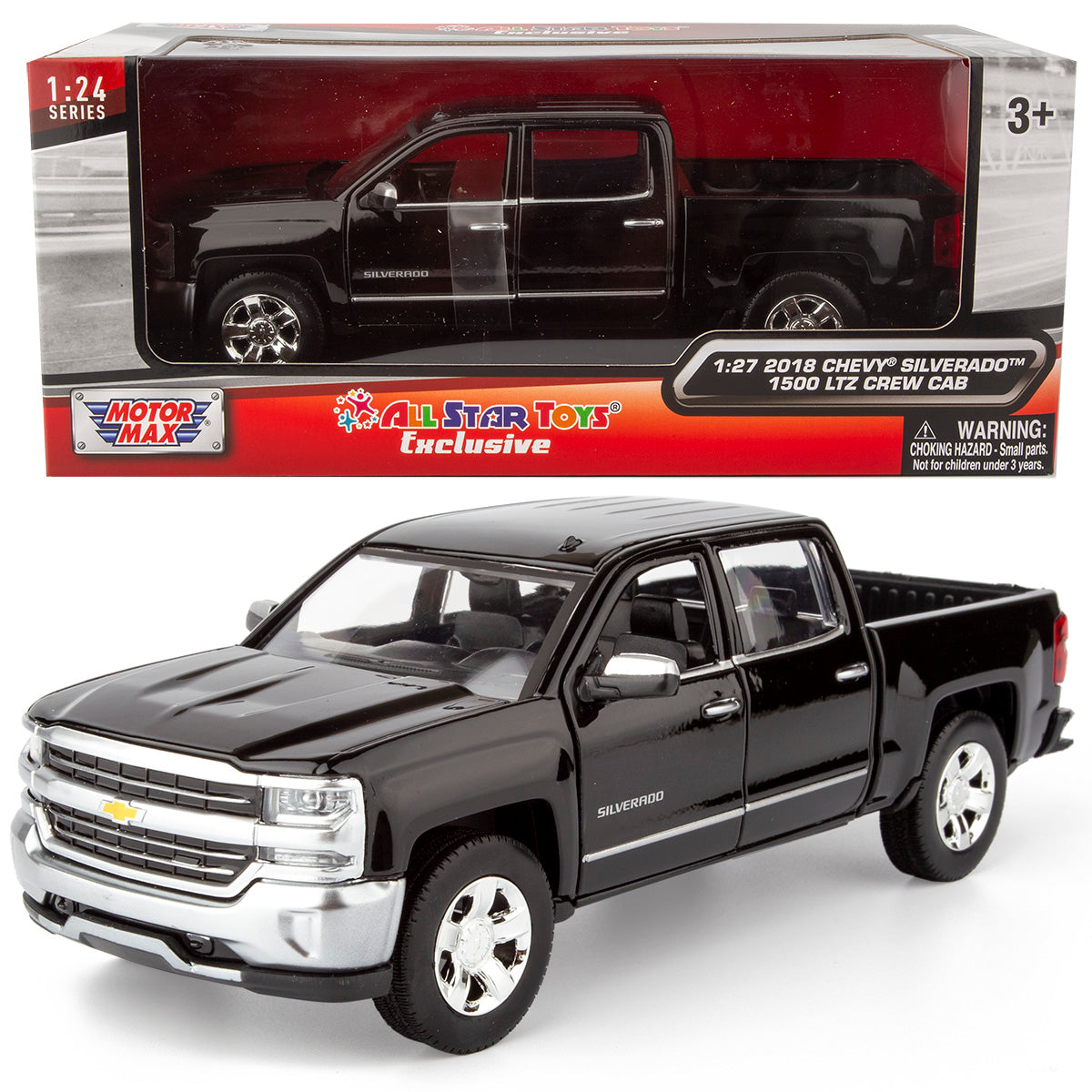 All Star Toys Exclusive 1:27 2018 CHEVY SILVERADO 1500 LTZ Crew Cab Bl