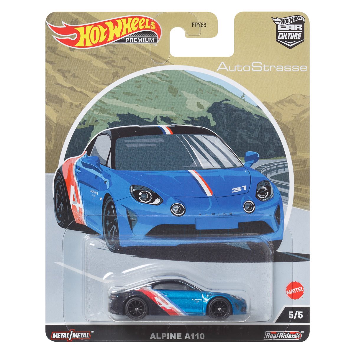 2022 Hot Wheels Car Culture AutoStrasse #5 Alpine A110 BLACK BLUE