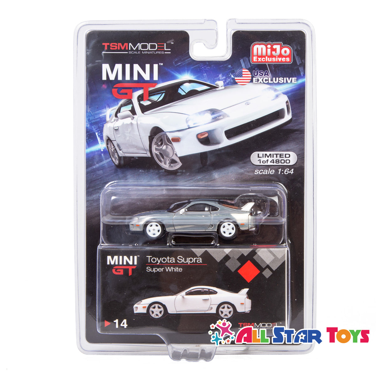 TSM 1:64 MINI GT Toyota Supra JZA80 Diecast Model Car Super MGT00014 C – All  Star Toys