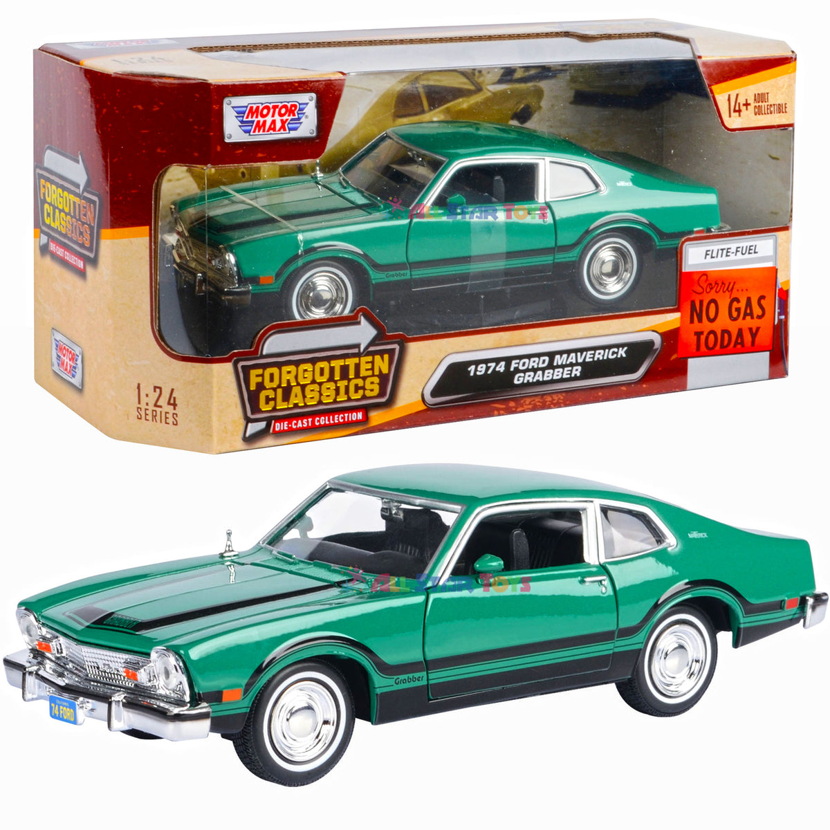 1974 Ford Maverick Grabber Green 1/24 DIECAST Model CAR by