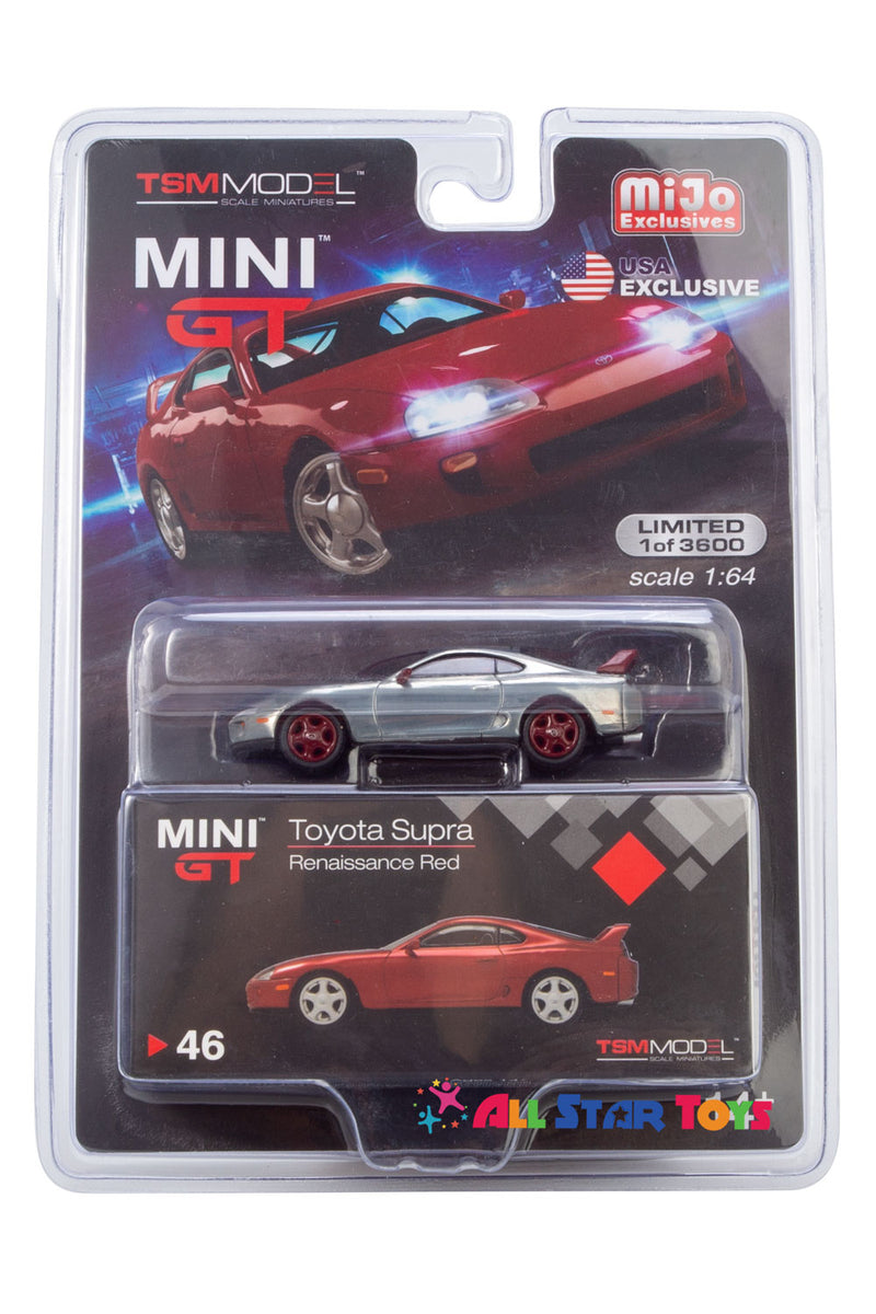 TSM 1:64 MINI GT Toyota Supra JZA80 Diecast Model Car Red MGT00046 CHA