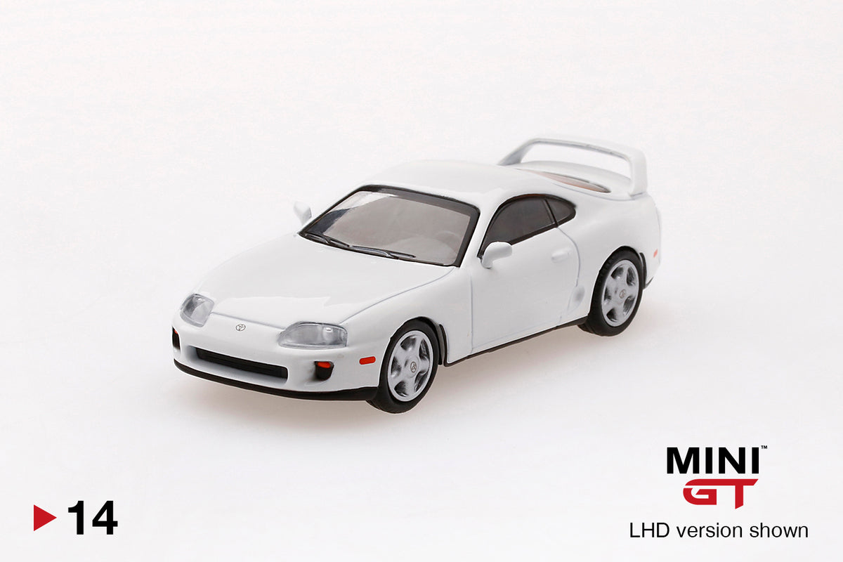 TSM 1:64 MINI GT Toyota Supra JZA80 Diecast Model Car Super White