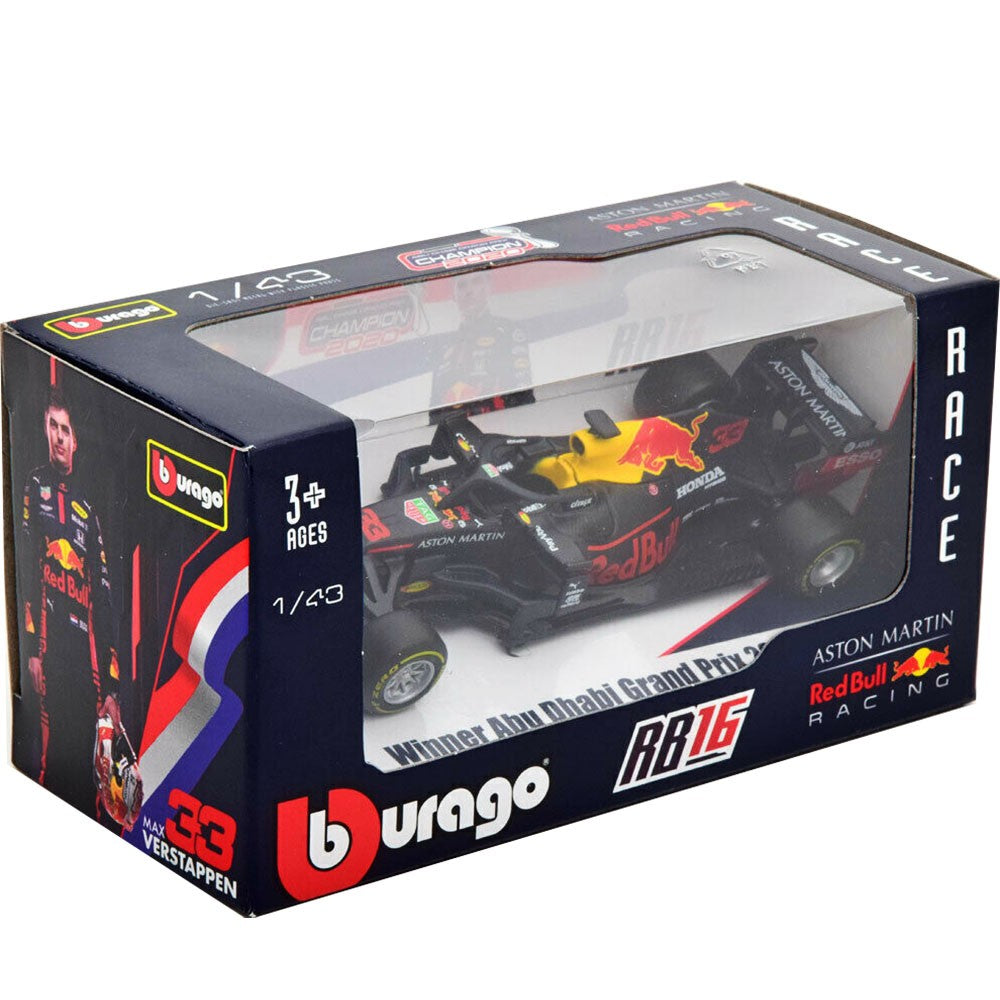 Bburago 1:43 Red Bull RB16 Formula 1 (F-1 F1) Racing Car 2020 Max – All Star