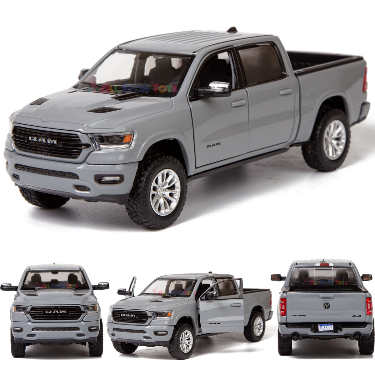 2019 Dodge Ram Crew Cab Laramie factory Diecast model 1/27 With Custom Tires/ Rims