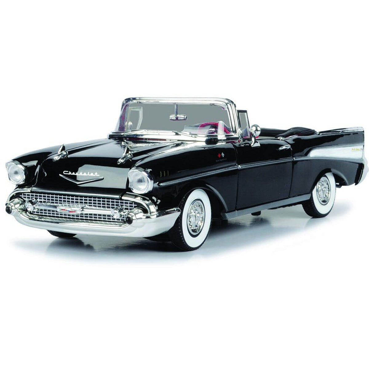 1957 Chevrolet Bel Air ミニカー ACME 1:18 1957 Chevrolet Bel Air Black with Flames Big Daddy Ed