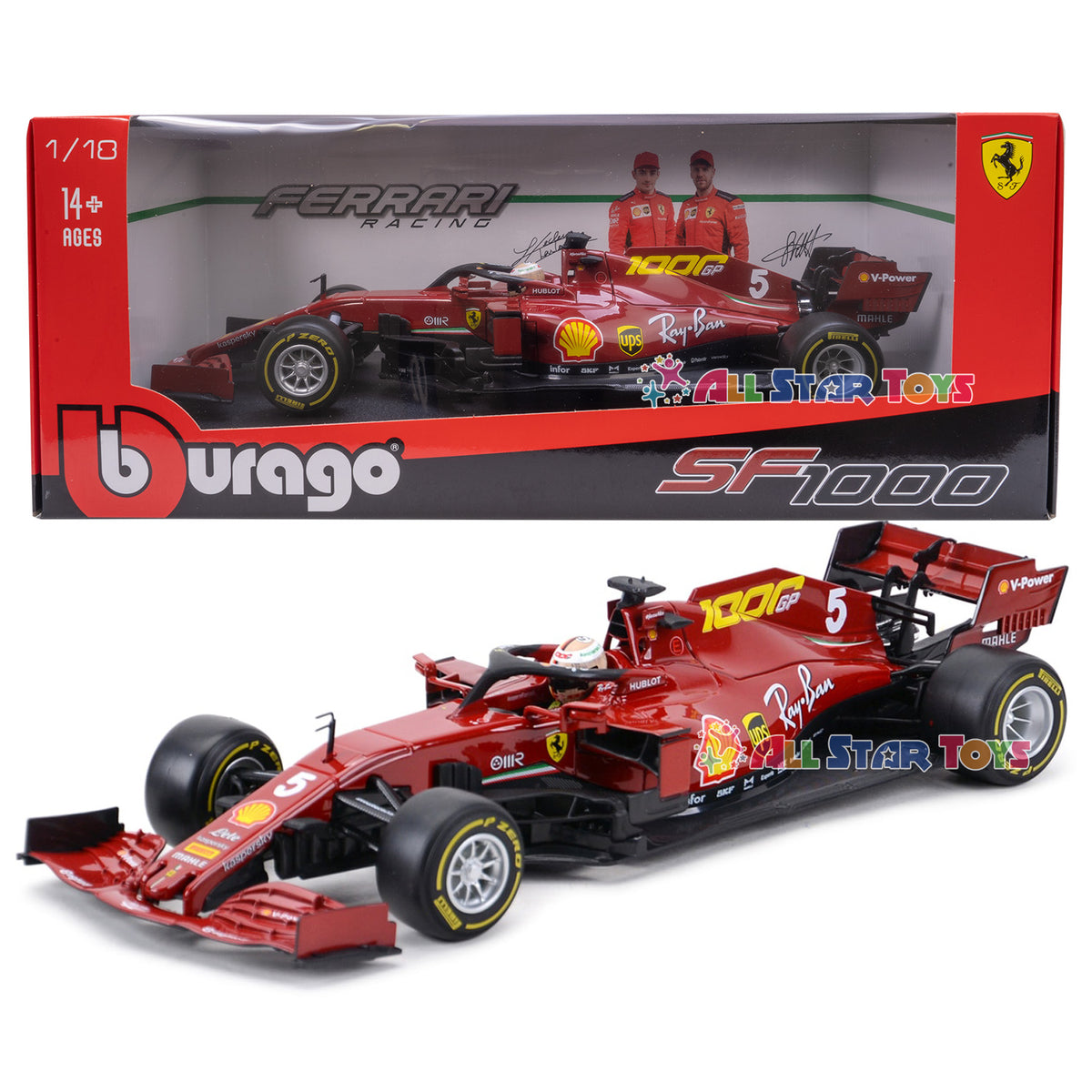 F1 Ferrari SF1000 Charles Leclerc GP Toskana 2020 Edição Especial Ferrari's 1000th Race 1:18 F1 Ferrari SF1000 Charles Leclerc GP Toskana 2020 Edição Especial Ferrari's 1000th Race 1:18