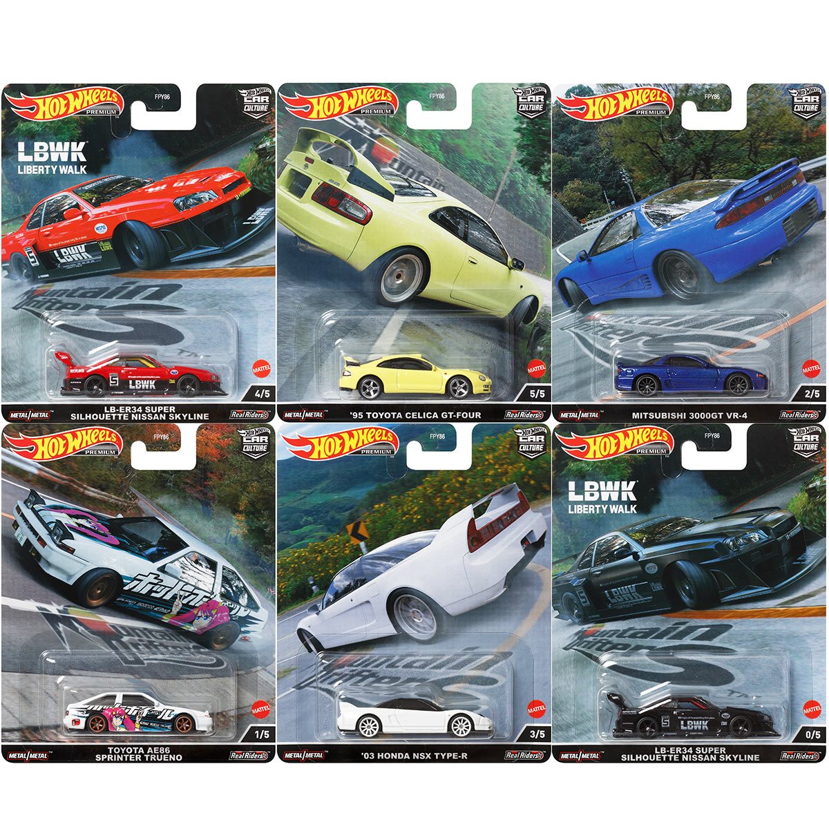 Hot Wheels Premium Car Culture Mountain Drifter 2022 L case set of