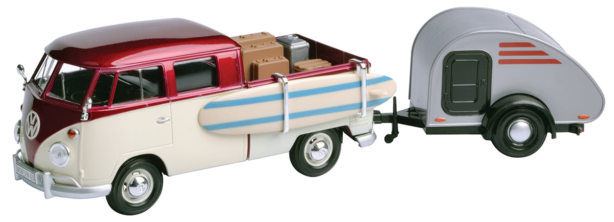 Volkswagen Type 2 (T1) Surf Pickup and Tear Drop Trailer by