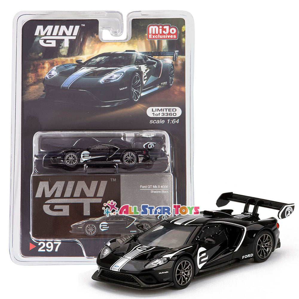 Mini GT 1:64 Ford GT MK II #006 Shadow Black #297 MGT00297 – All