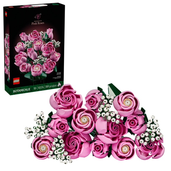 LEGO® Botanicals Bouquet of Pink Roses 10374 Adult Collectible (789 pieces)