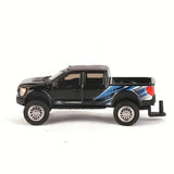 Maistoo 1/64 Tow & Go 2021 Ford F-150 SVT Raptor & Car Trailer Diecast Model Collectible Toy Car 15368
