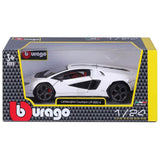 Bburago Lamborghini Countach LPI 800-4 White 1/24 Diecast Model 18-21102