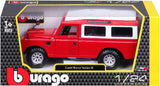 BBurago 1:24 Series Land Rover Series II Diecast Model Red 18-22063