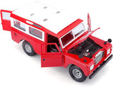 BBurago 1:24 Series Land Rover Series II Diecast Model Red 18-22063