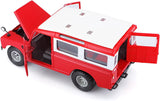 BBurago 1:24 Series Land Rover Series II Diecast Model Red 18-22063