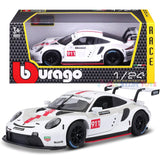 Bburago 18-28013 Porsche 911 RSR 1:24 Scale Diecast Model, White