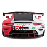 Bburago Porsche 911 RSR Le Mans #91 Race Car 1:24 Scale Diecast Model, 18-28016 Red/White