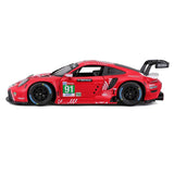 Bburago Porsche 911 RSR Le Mans #91 Race Car 1:24 Scale Diecast Model, 18-28016 Red/White