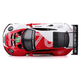 Bburago Porsche 911 RSR Le Mans #91 Race Car 1:24 Scale Diecast Model, 18-28016 Red/White