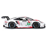 Bburago Porsche 911 RSR Le Mans #91 Race Car 1:24 Scale Diecast Model, 18-28016 Red/White