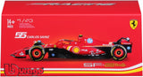 Bburago 1:43 Ferrari Racing 2024 Formula 1 SF-24 #55 Carlos Sainz with Helmet 18-36843-02