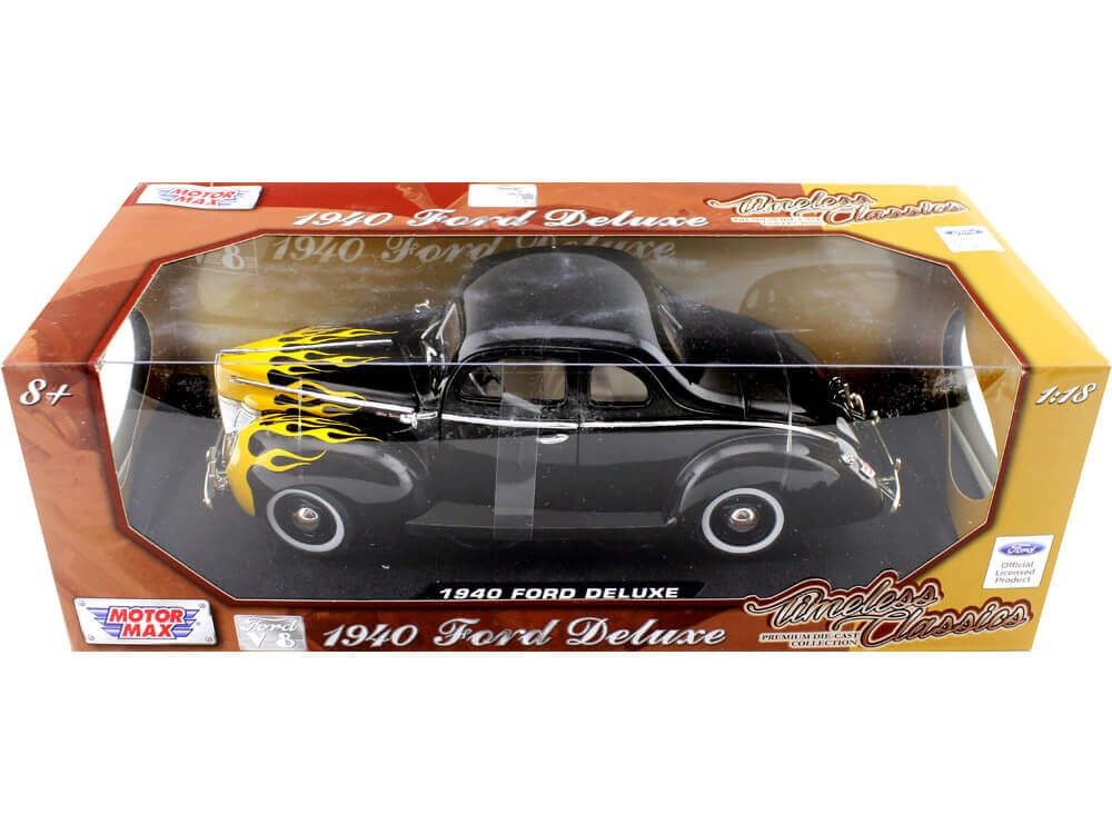 1940 Ford Deluxe 1:18 Scale Diecast Model Car MotorMax 73108 Black