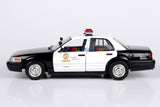 2001 Ford Crown Victoria LOS ANGELES POLICE DEPARTMENT LAPD Black and White 1:18 Diecast Model Motormax 73539