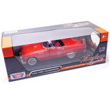 1956 Ford Thunderbird Convertible Red 1:18 Diecast Model MotorMax 73173