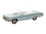 1963 Chevrolet Impala Convertible Blue 1:24 Diecast Model Welly 22434W-BL