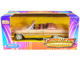 1963 Chevrolet Impala SS Convertible Low Rider Collection Gold with Custom Wheels 1:24 Diecast Model Welly 22434LRW-GLD
