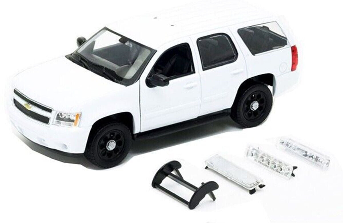 WELLY 2008 CHEVROLET TAHOE SUV 1/27 UNMARKED POLICE CAR WHITE
