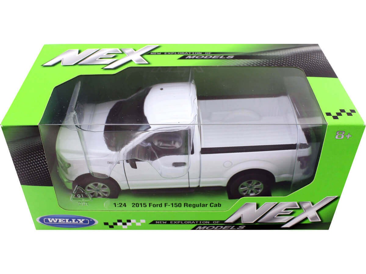 WELLY 2015 Ford F-150 Regular Cab White 1:24 Scale Diecast Model WELLY 2015 Ford F-150 Regular Cab White 1:24 Scale Diecast Model