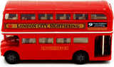 London Routemaster Double Decker Bus Red, 5 inch Diecast Model with color box Motormax 76002