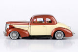 Motormax Get Low Series 1939 Chevrolet Coupe Lowrider 1:24 Diecast Model Brown/Cream 79028