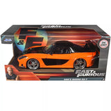 Jada Fast & Furious Han's 1995 Mazda RX-7 VeilSide 1/24 Diecast Model Car Orange 30732