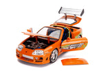Jada "Fast and Furious" Brian Figurine with 1995 Toyota Supra Diecast Vehicle with Lights 31139