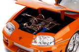Jada "Fast and Furious" Brian Figurine with 1995 Toyota Supra Diecast Vehicle with Lights 31139