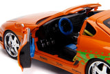Jada "Fast and Furious" Brian Figurine with 1995 Toyota Supra Diecast Vehicle with Lights 31139
