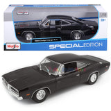 Maisto 1/18 scale 1969 Dodge Charger R/T Diecast Model Car, Black, 31387