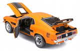 Maisto 1/18 scale 1970 Ford Mustang Mach 1 Orange Diecast Model Car, 31453