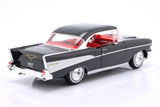 Maisto 1957 Chevrolet Bel Air Coupe BLACK with Red Interior "Special Edition" Series 1/18 Diecast Model 31477