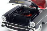 Maisto 1957 Chevrolet Bel Air Coupe BLACK with Red Interior "Special Edition" Series 1/18 Diecast Model 31477
