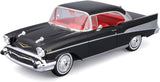 Maisto 1957 Chevrolet Bel Air Coupe BLACK with Red Interior "Special Edition" Series 1/18 Diecast Model 31477